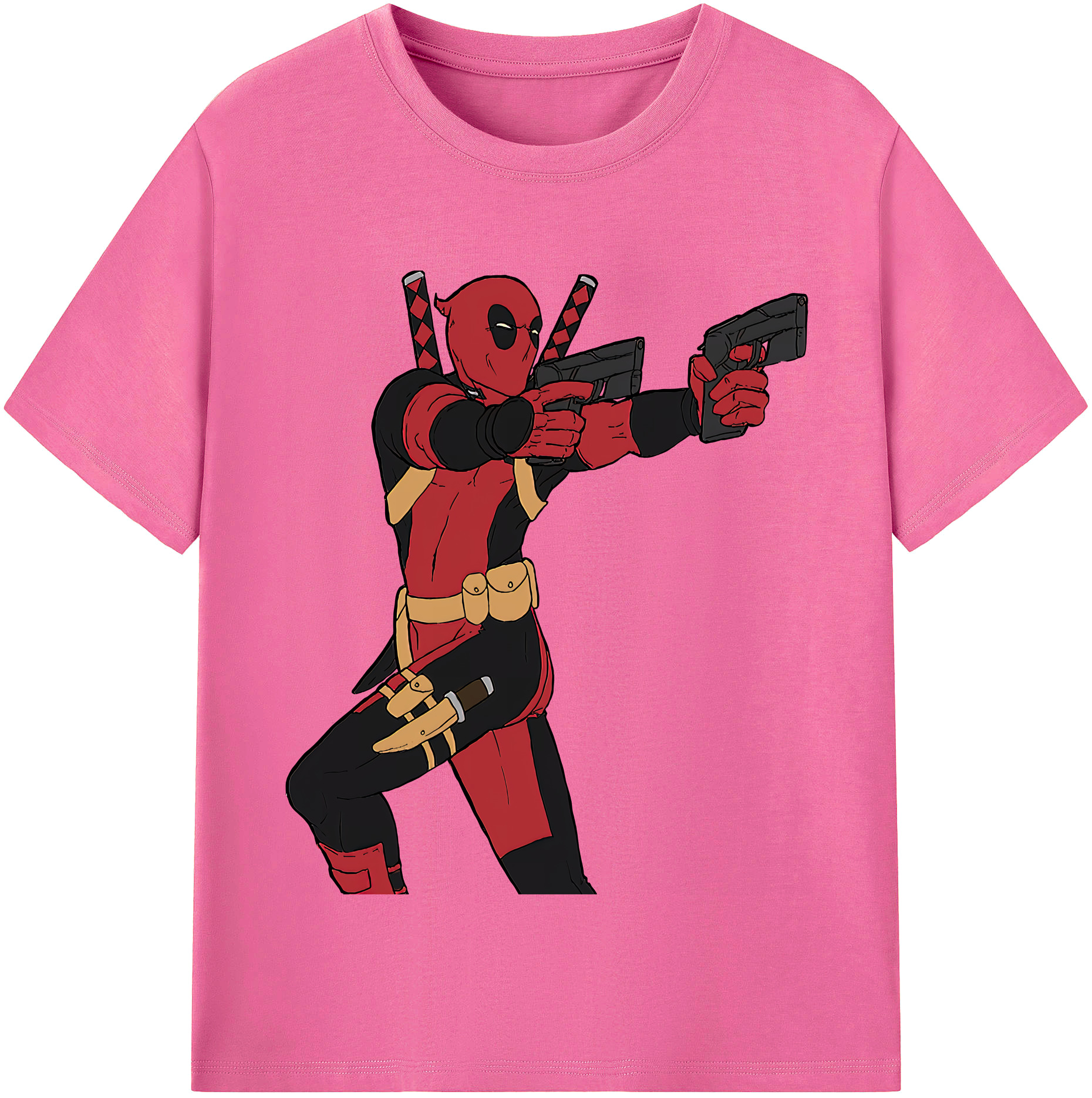 （画像用） Deadpool デッドプール レディースカジュアルプリントTシャツ（綿100％）